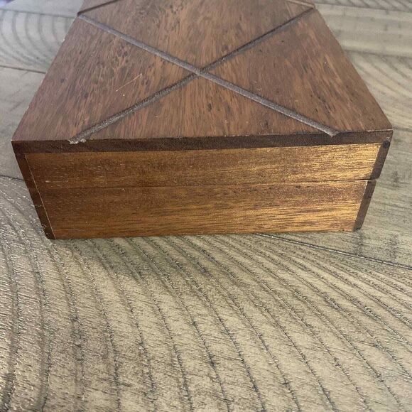 Vintage Royal London Mens Dresser Box Valet  Modern Style Wood Brown Red - Picture 6 of 9